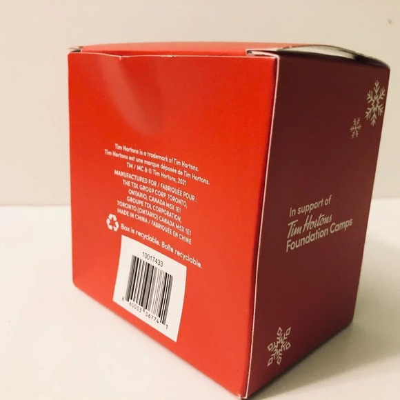2021  Tim Hortons Ornament Red Coffee Mug Christmas Holiday Cup Hot Chocolate - Picture 6 of 11